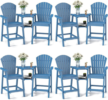 HDPE Tall Adirondack Chairs Set Foowin