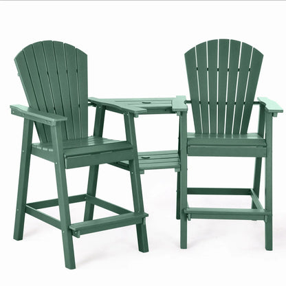 Backyard HDPE Tall Adirondack Chairs Set Foowin