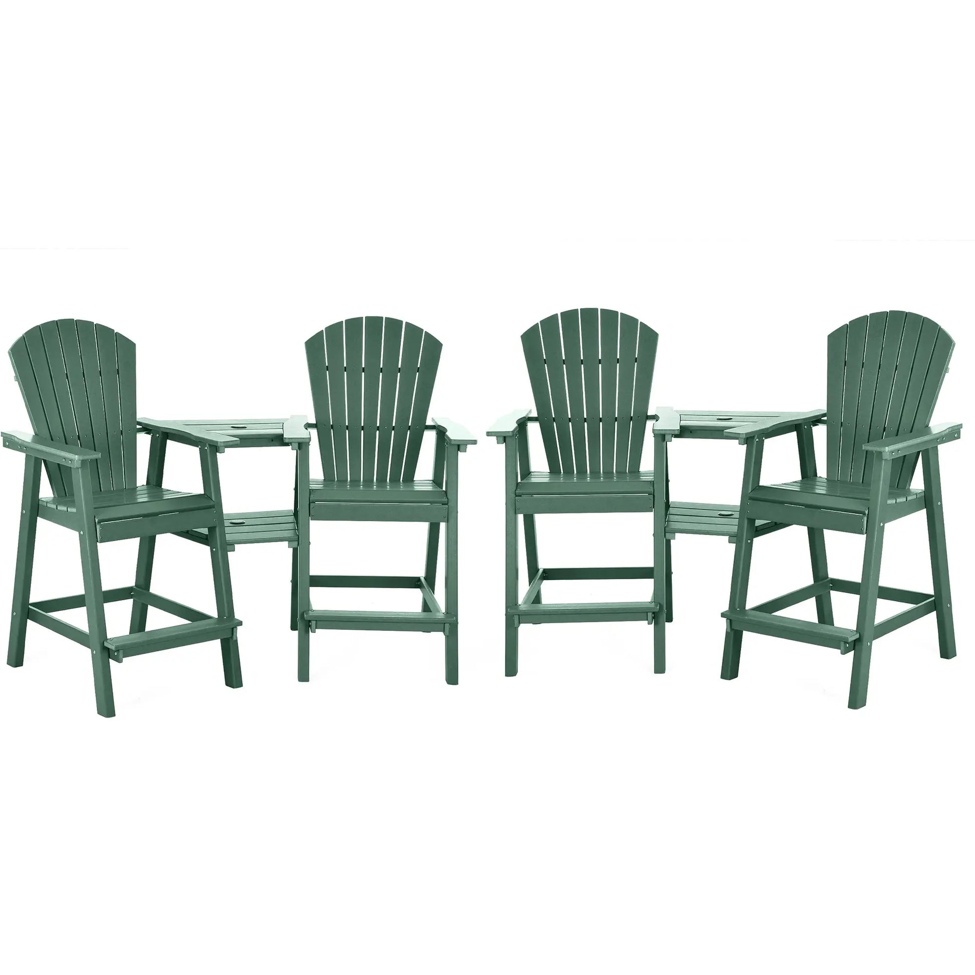 Backyard HDPE Tall Adirondack Chairs Set Foowin