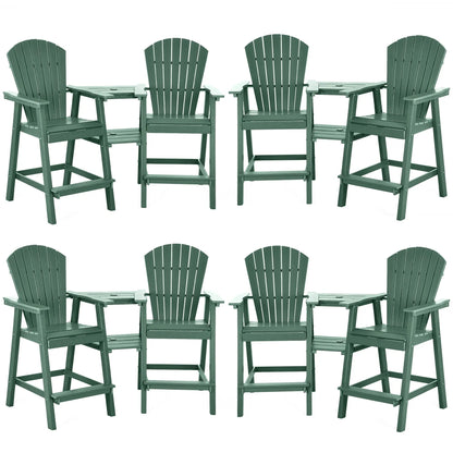 Backyard HDPE Tall Adirondack Chairs Set Foowin