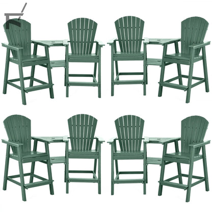 Backyard HDPE Tall Adirondack Chairs Set Foowin