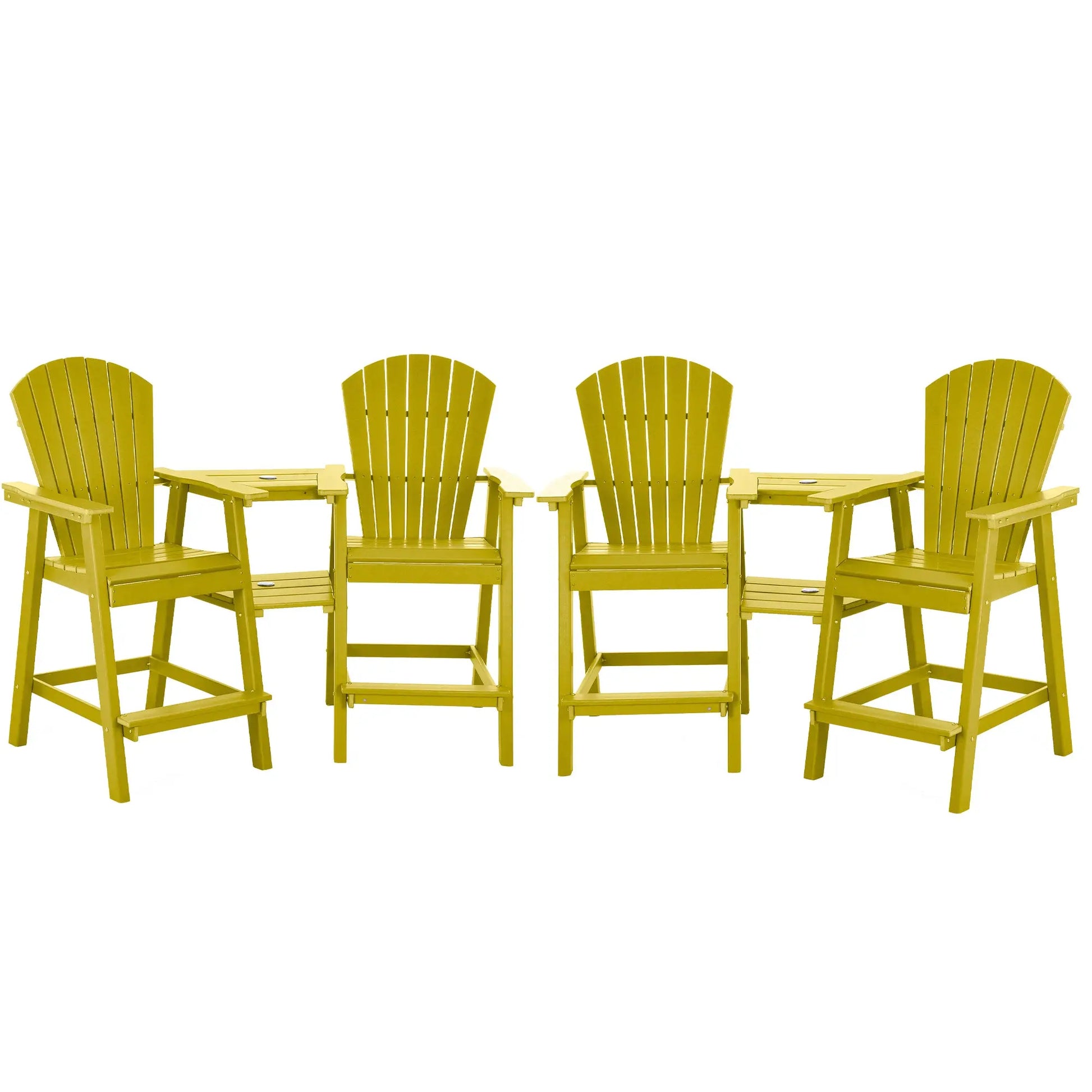 Backyard HDPE Tall Adirondack Chairs Set Foowin
