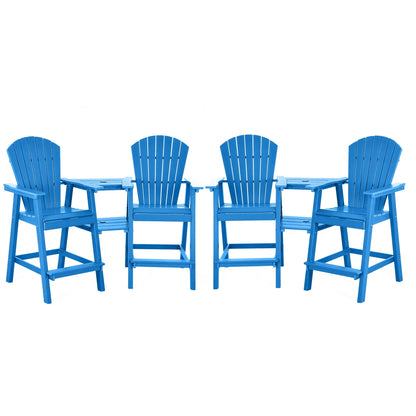 Backyard HDPE Tall Adirondack Chairs Set Foowin