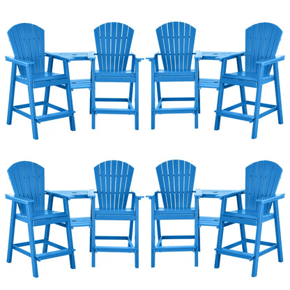 Backyard HDPE Tall Adirondack Chairs Set Foowin
