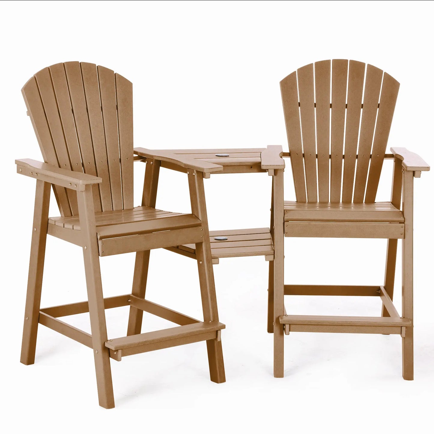 Backyard HDPE Tall Adirondack Chairs Set Foowin