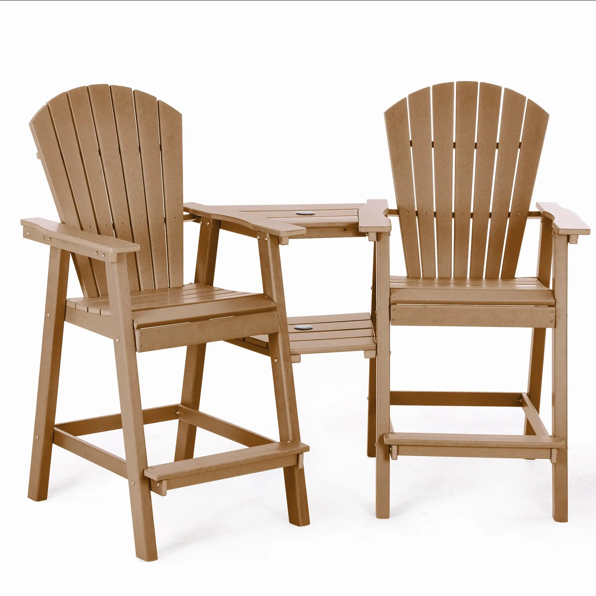 Backyard HDPE Tall Adirondack Chairs Set Foowin