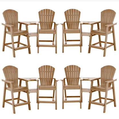 Backyard HDPE Tall Adirondack Chairs Set Foowin