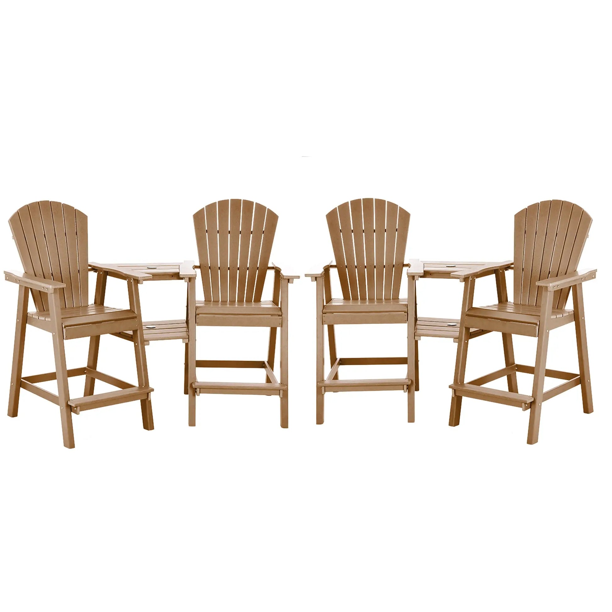 Backyard HDPE Tall Adirondack Chairs Set Foowin