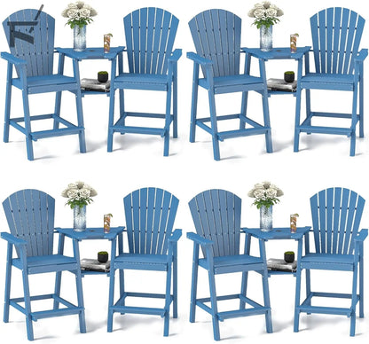 HDPE Tall Adirondack Chairs Set Foowin