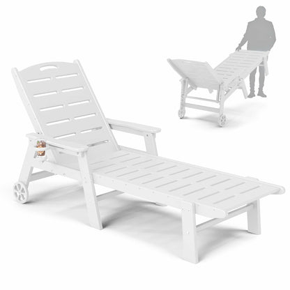 Chaise Lounge Chair Set with Wheels – Foowin