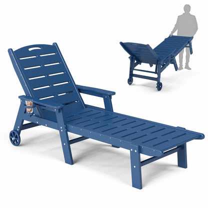 Chaise Lounge Chair Set with Wheels – Foowin