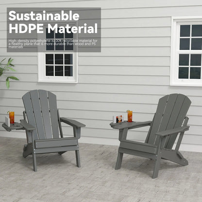 Classic Adirondack Chair with Adjustable Backrest Foowin