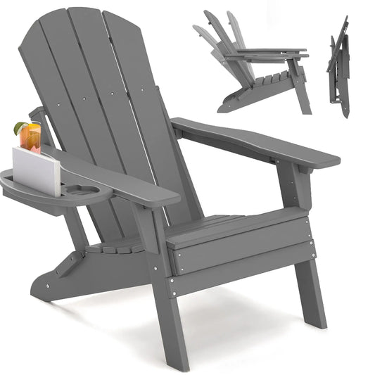 Classic Adirondack Chair with Adjustable Backrest Foowin