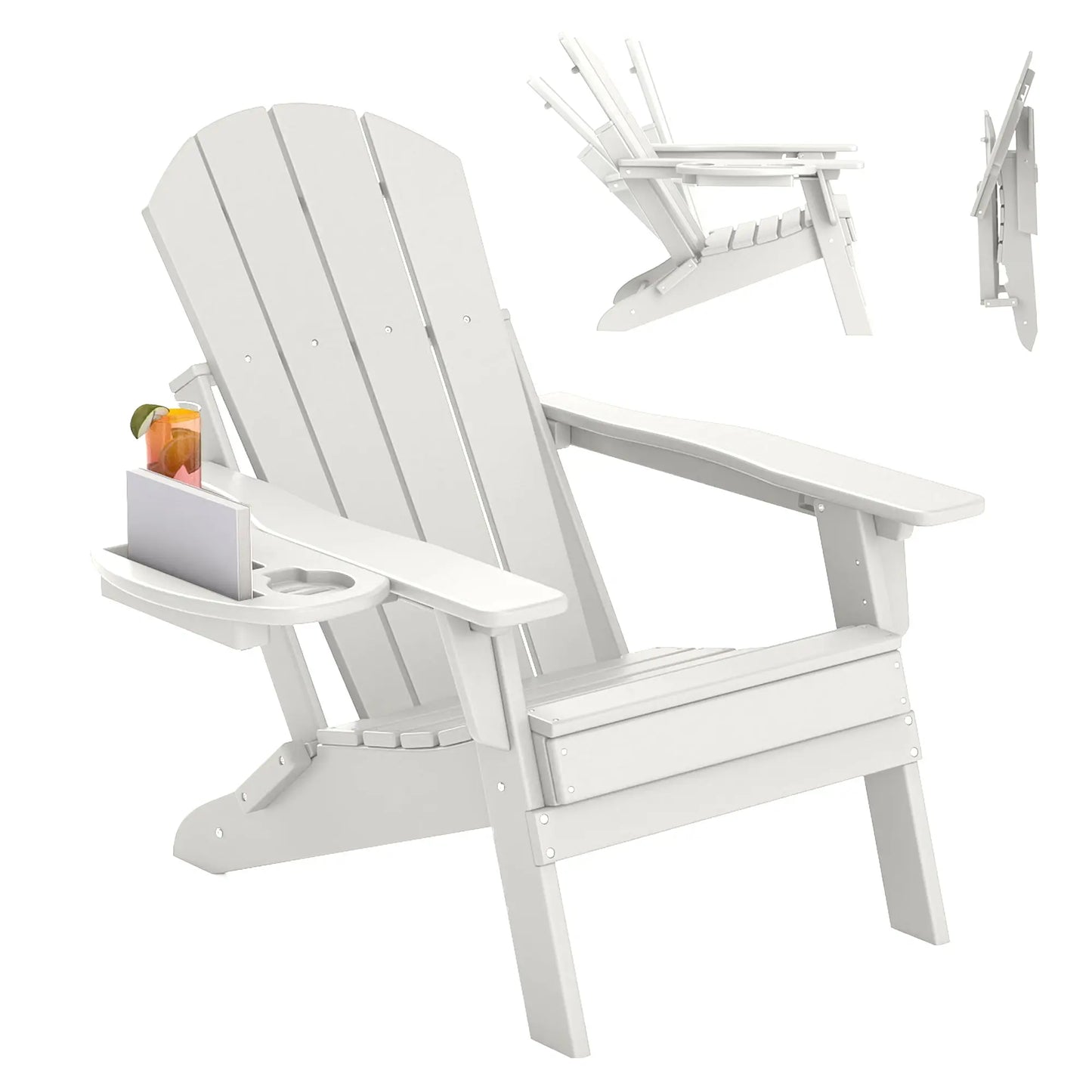 Classic Adirondack Chair with Adjustable Backrest Foowin