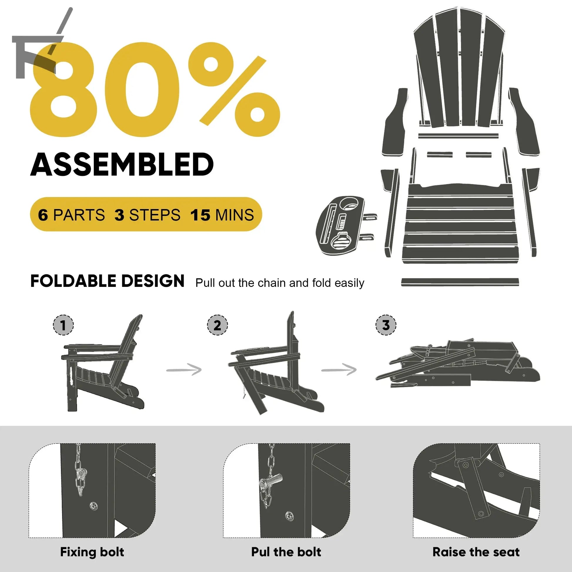 folding adirondack chairs