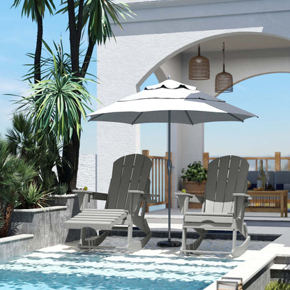 Classic Adirondack Rocking Chair with Ottoman