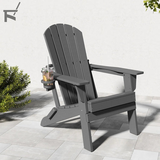 Essential Plastic Folding Adirondack Chair Foowin