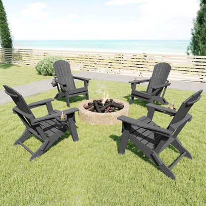 Essential Plastic Folding Adirondack Chair Foowin