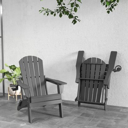 Essential Plastic Folding Adirondack Chair Foowin