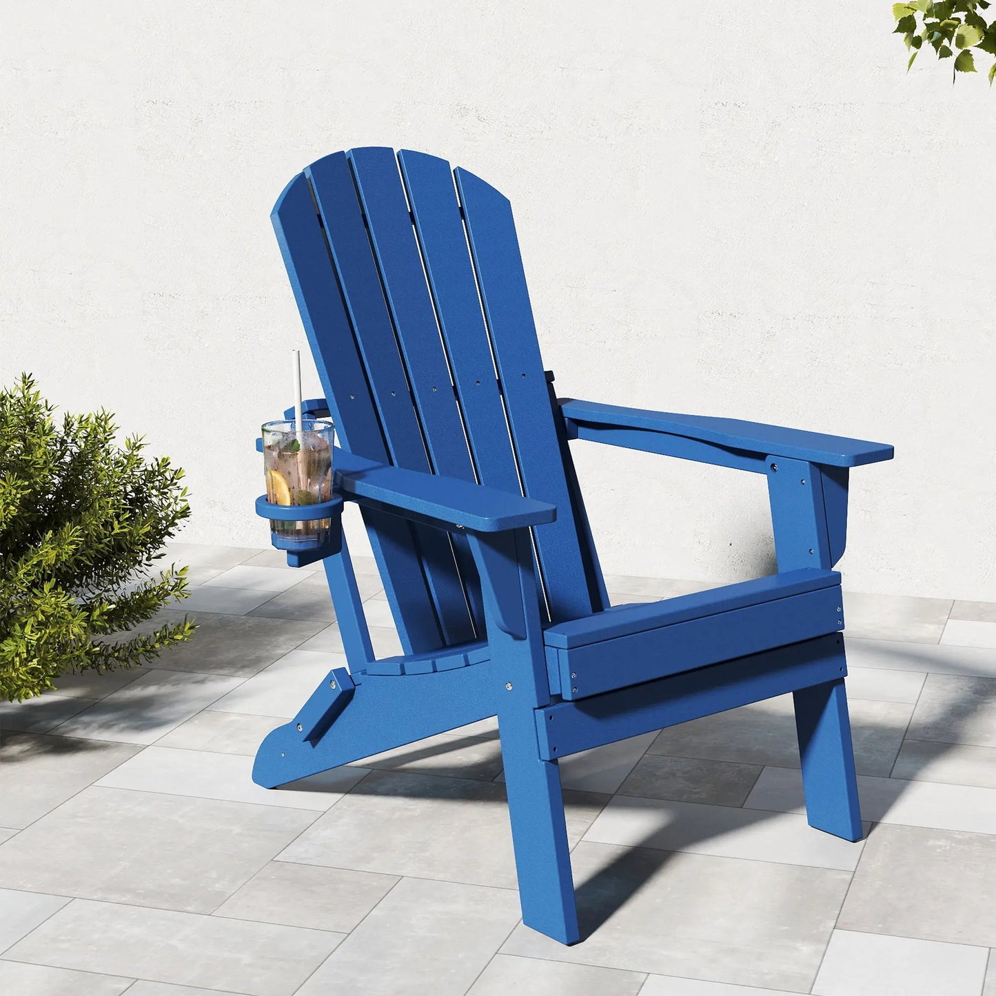 Essential Plastic Folding Adirondack Chair Foowin