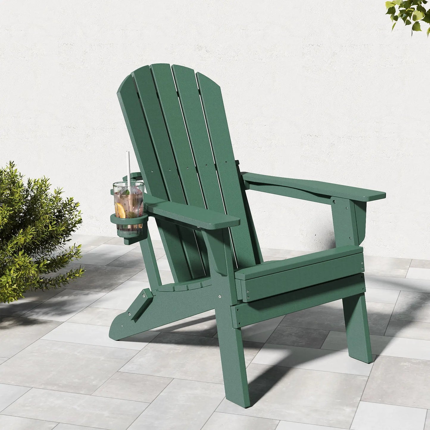 Essential Plastic Folding Adirondack Chair Foowin