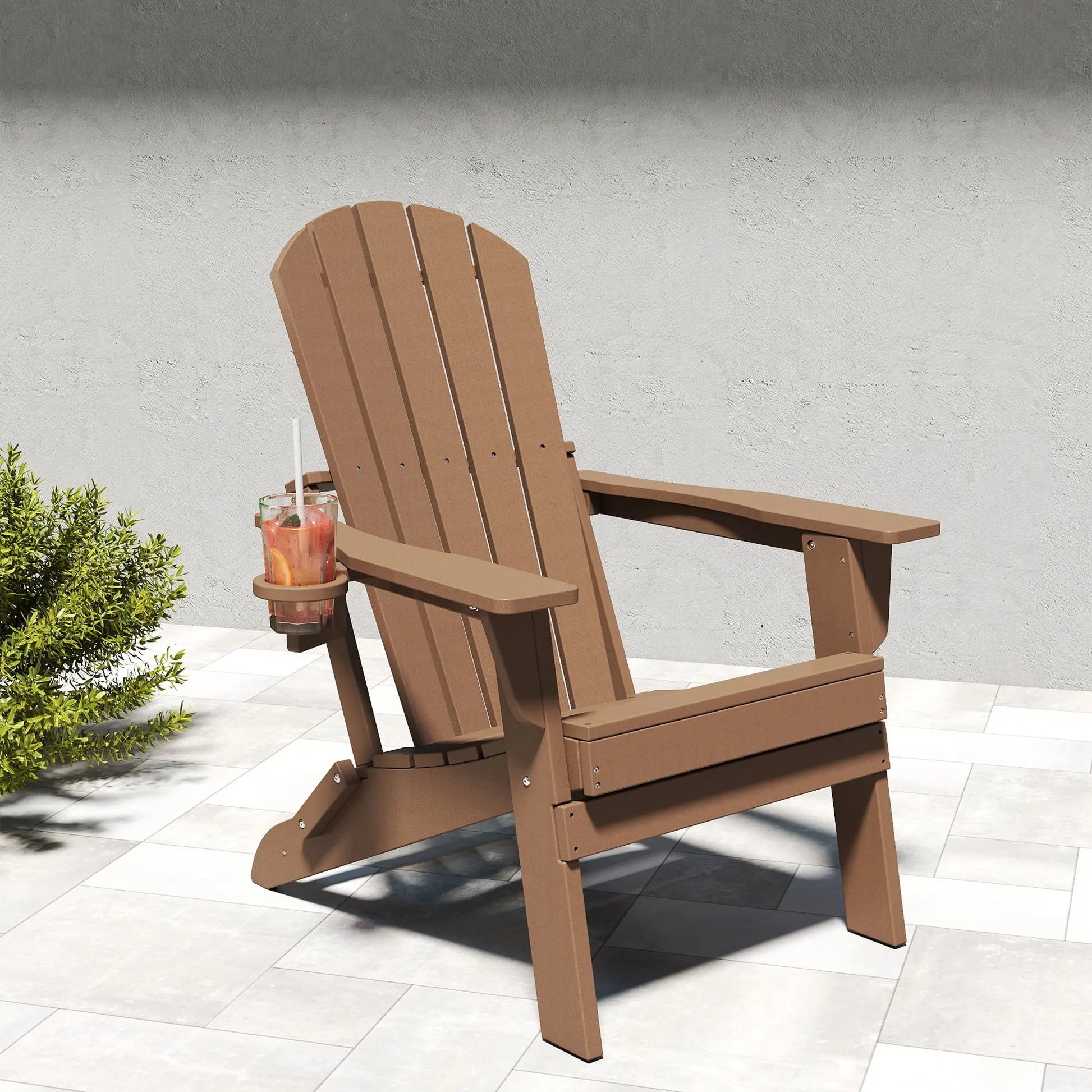 Essential Plastic Folding Adirondack Chair Foowin