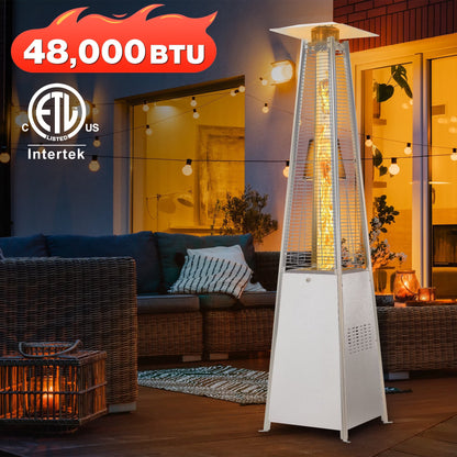 Outdoor 48000 BTU Patio Heater - Silver