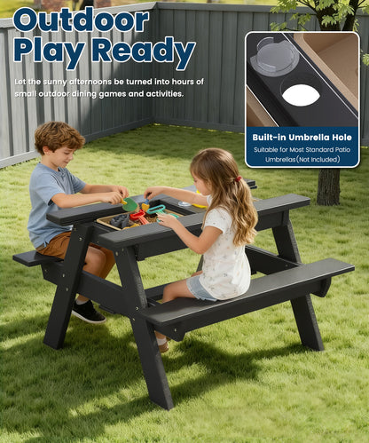 HDPE Kids Sand & Water Picnic Table