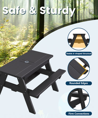 HDPE Kids Sand & Water Picnic Table