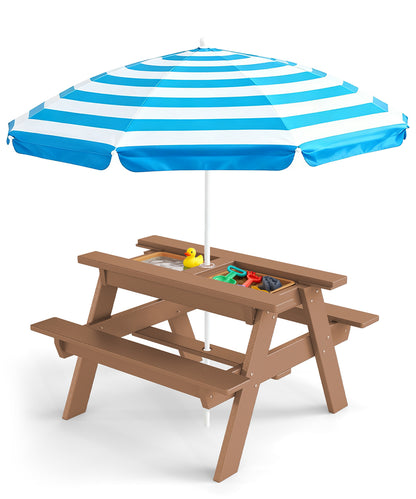 HDPE Kids Sand & Water Picnic Table