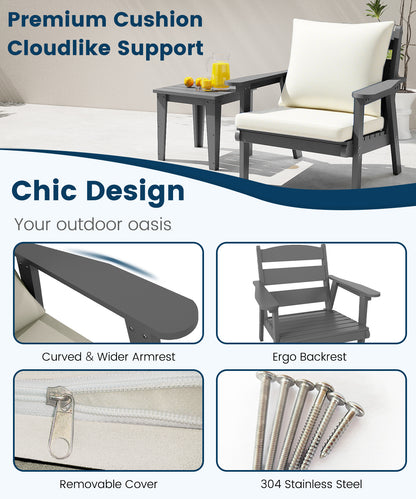 HDPE Outdoor Gardens Lounge Sofa Set