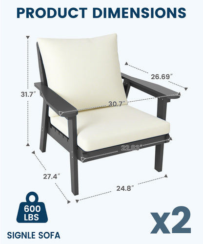 HDPE Outdoor Gardens Lounge Sofa Set