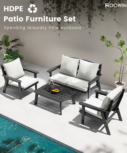 HDPE Outdoor Gardens Lounge Sofa Set