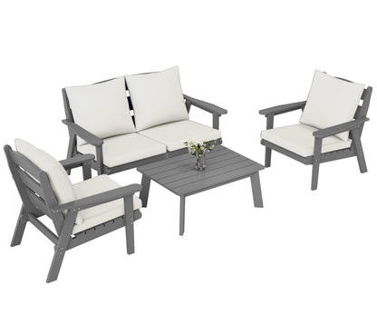 HDPE Outdoor Gardens Lounge Sofa Set