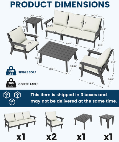 HDPE Outdoor Gardens Lounge Sofa Set