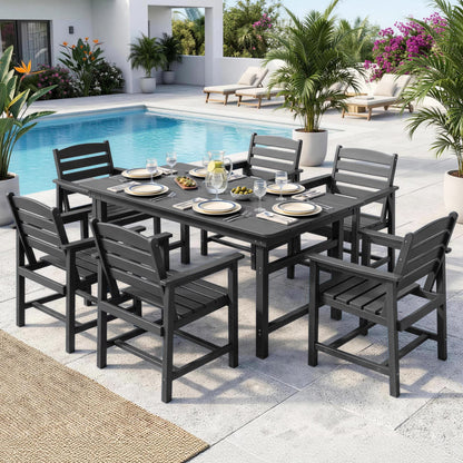 HDPE Patio Dining Table Set