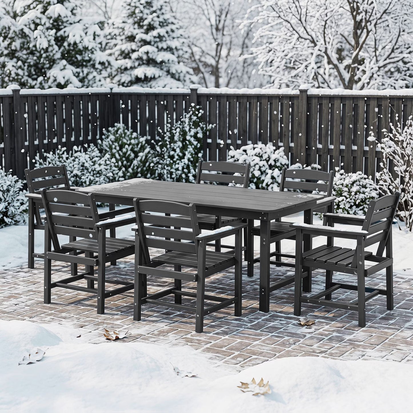 HDPE Patio Dining Table Set