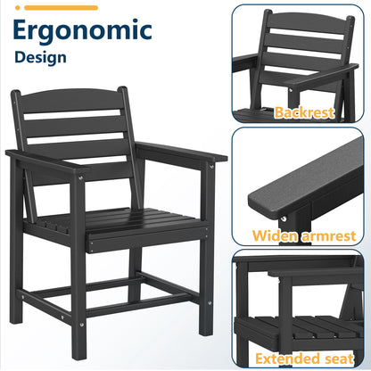 HDPE Patio Dining Table Set