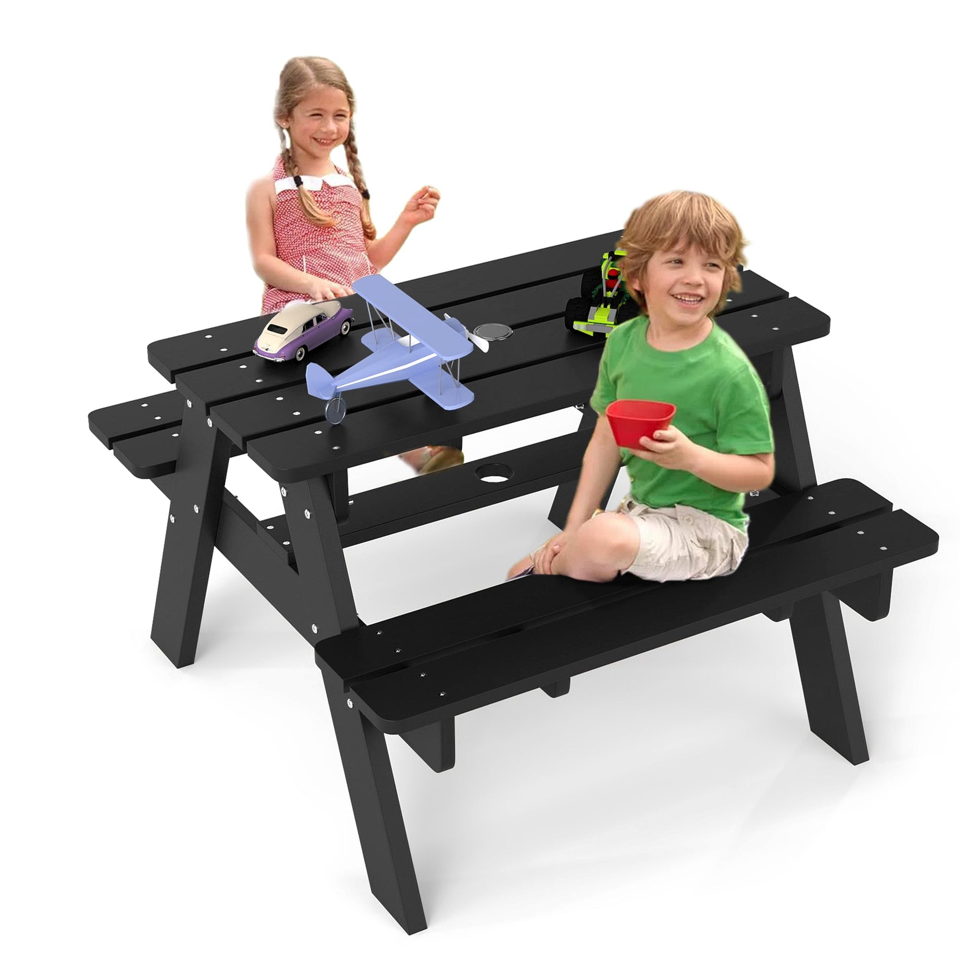 HDPE Plastic Kids Outdoor Picnic Table Foowin