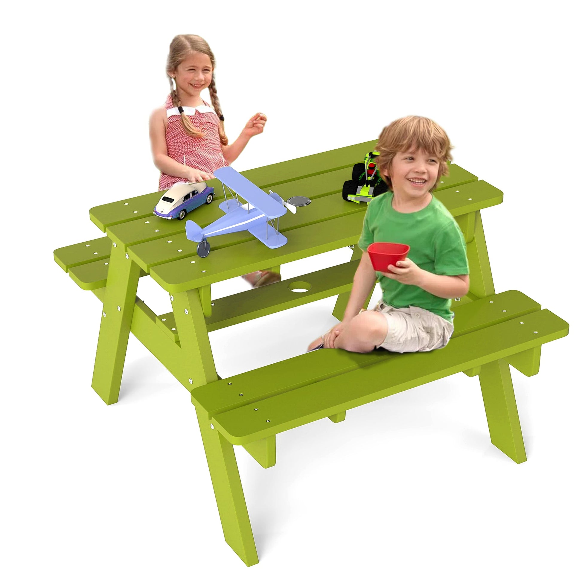 HDPE Plastic Kids Outdoor Picnic Table Foowin