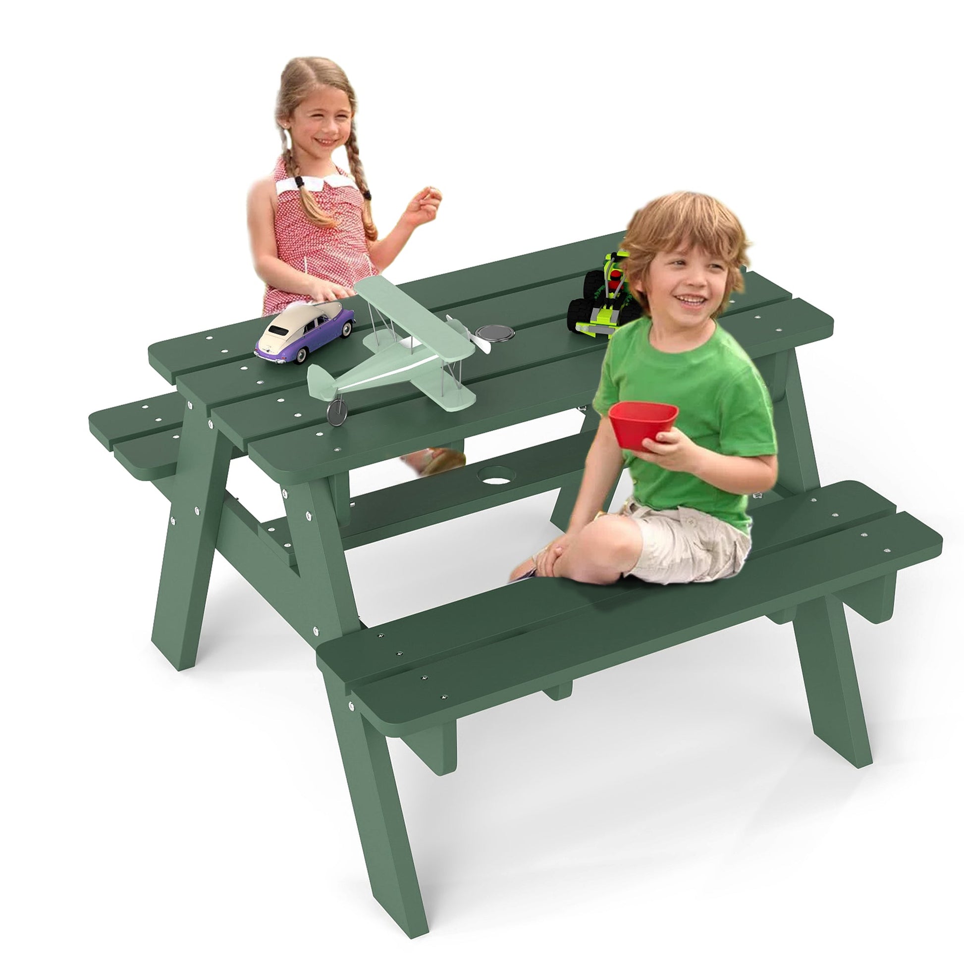 HDPE Plastic Kids Outdoor Picnic Table Foowin