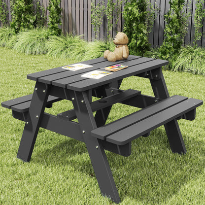 HDPE Plastic Kids Outdoor Picnic Table Foowin