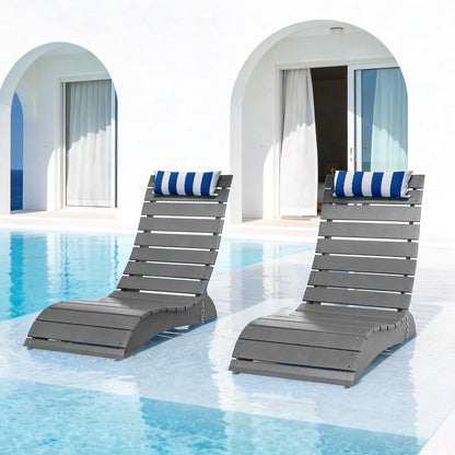HDPE Pool Lounge Reclining Chairs – Foowin