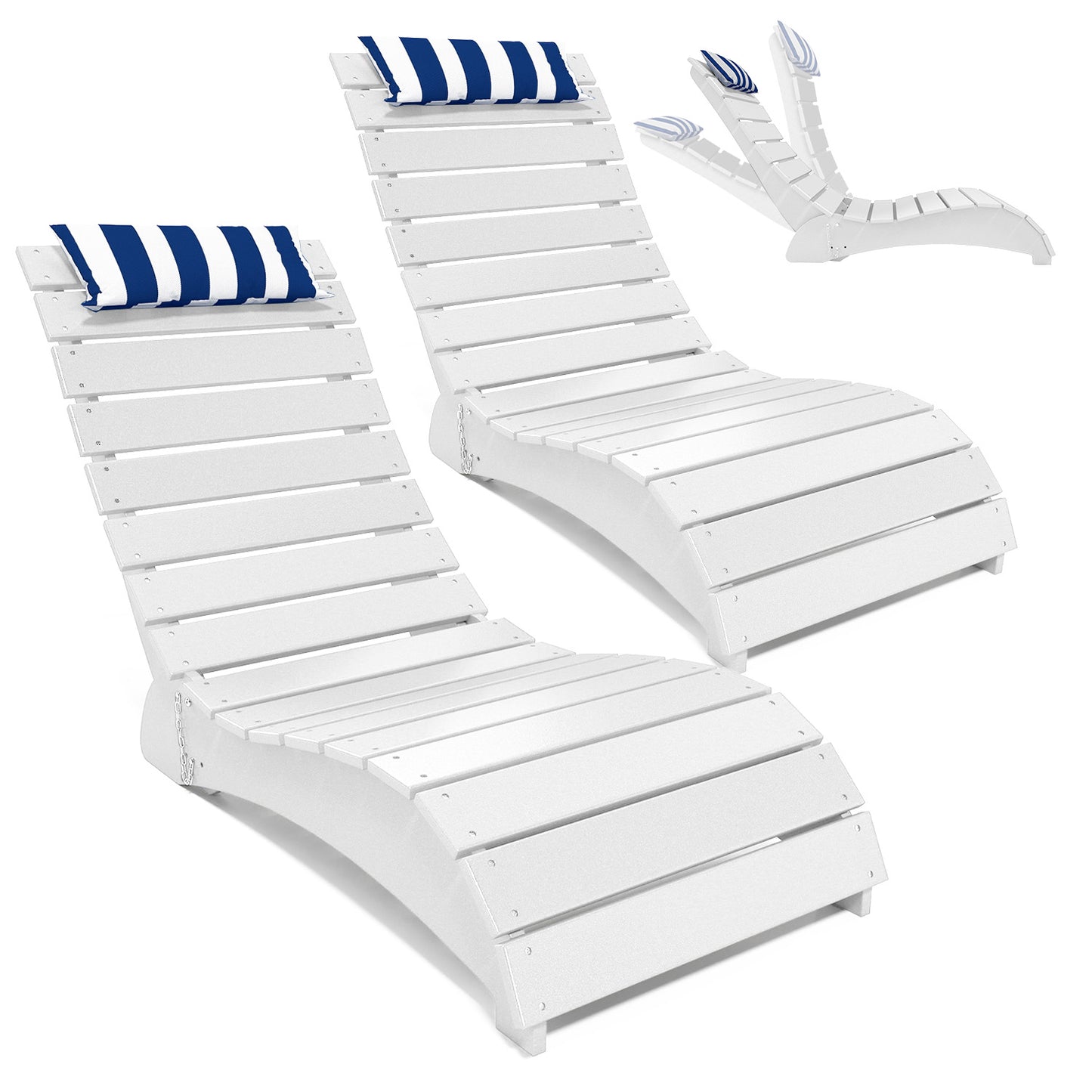 HDPE Pool Lounge Reclining Chairs – Foowin