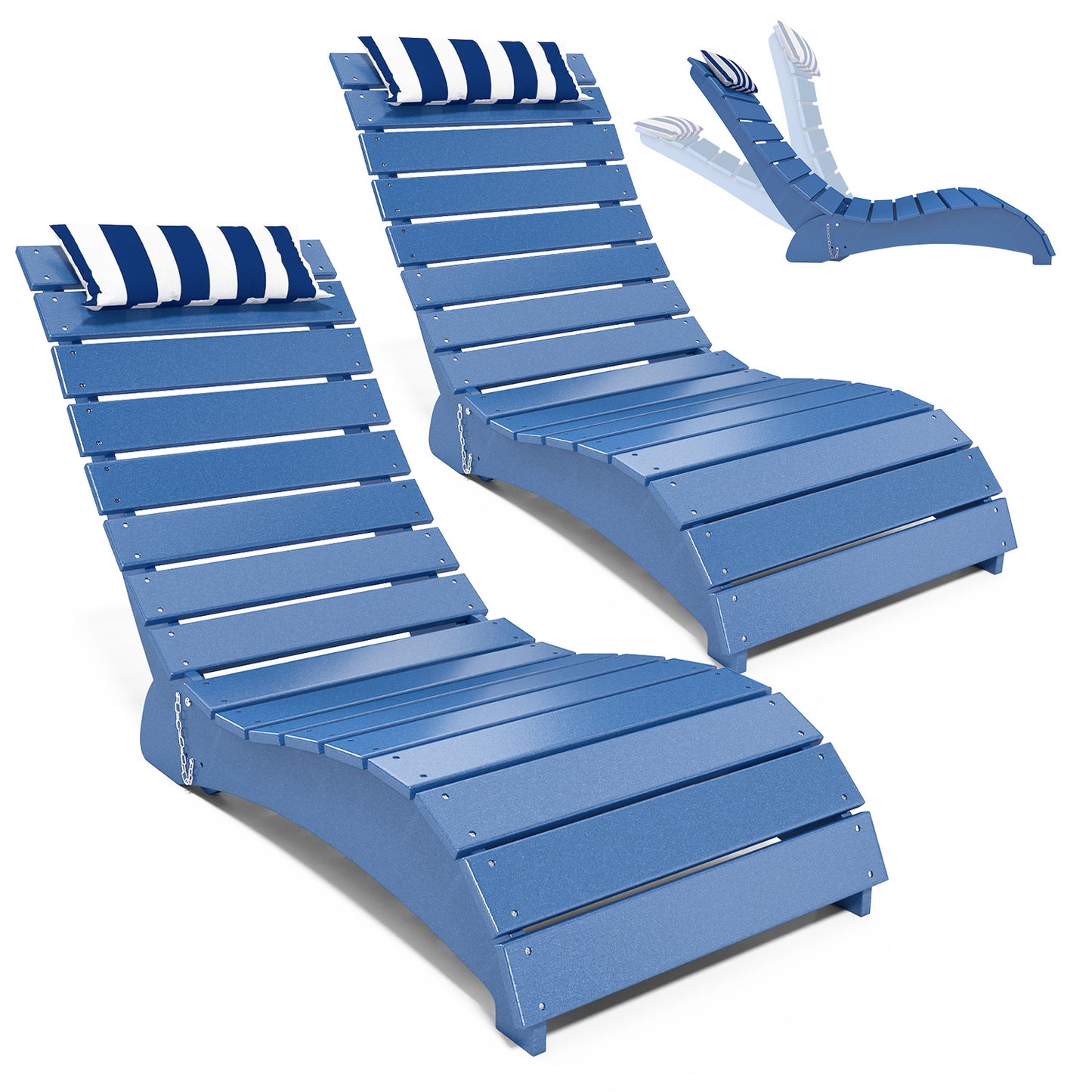 HDPE Pool Lounge Reclining Chairs – Foowin