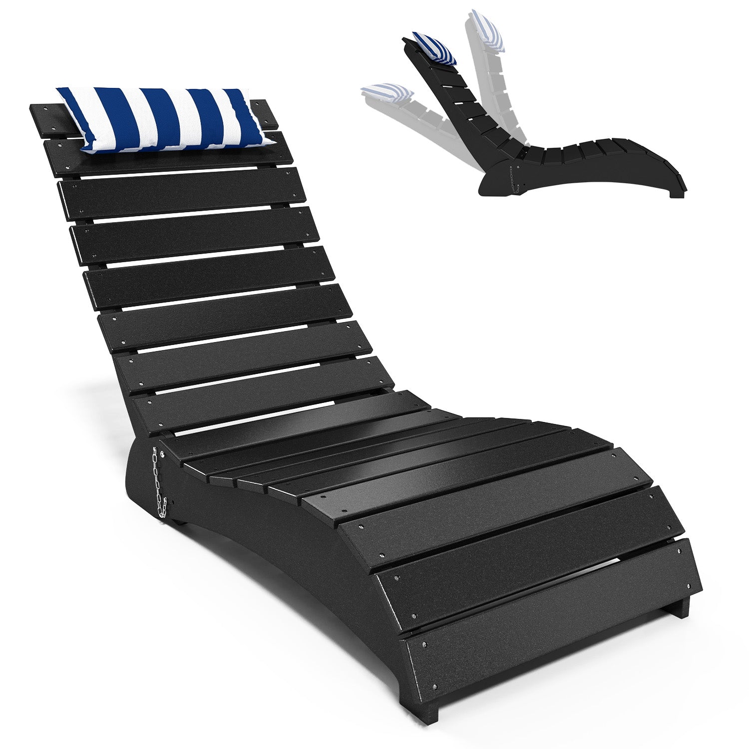 HDPE Pool Lounge Reclining Chairs – Foowin