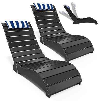 HDPE Pool Lounge Reclining Chairs – Foowin