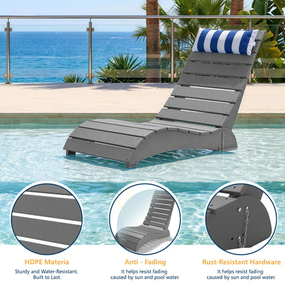 HDPE Pool Lounge Reclining Chairs – Foowin