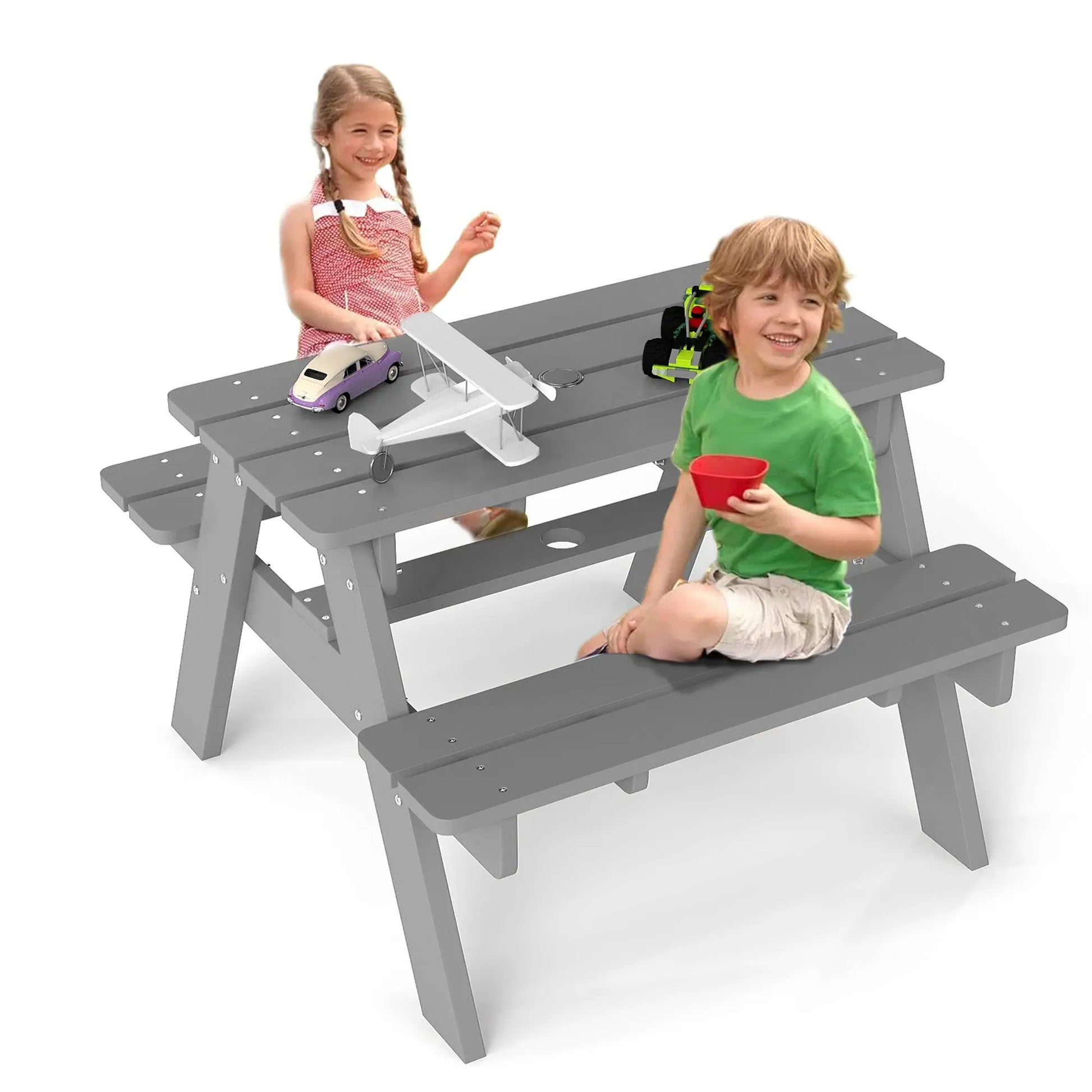 Kids Outdoor Picnic Table – Fun & Durable Playtime Dining Foowin