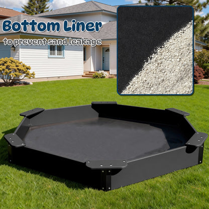 Large HDPE Sandbox with Cover & Liner